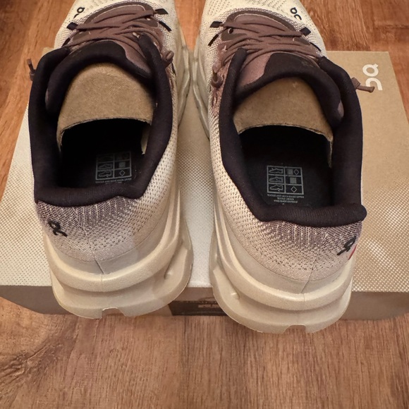 On Running Cream and Brown Cloudtilt Athletic Shoes - Picture 4 of 9